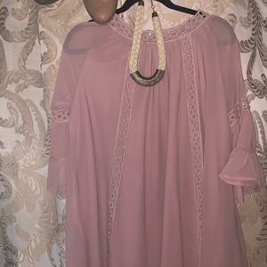 Boho Embellished Tunic Blouse